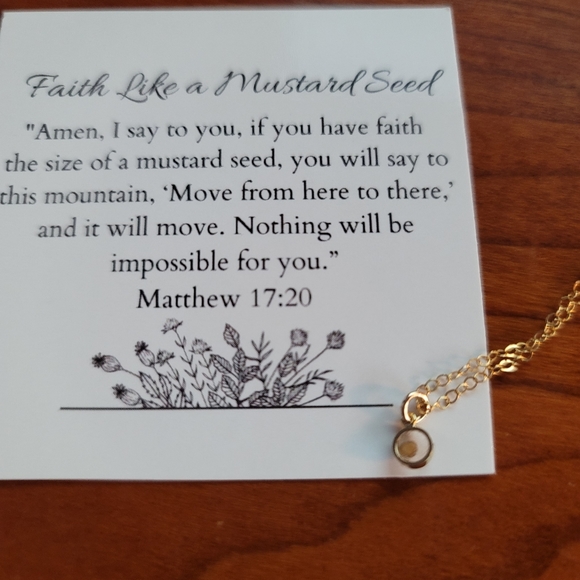 Jewelry - Mustard Seed Pendant Necklace 18"